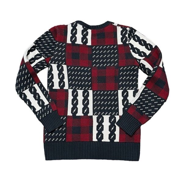 L.L. Bean Heritage Soft Cotton Fisherman Sweater Red White Blue Size XS - Picture 4 of 8